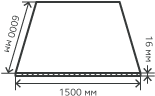 Лист нержавеющий  16х1500х6000 мм.  AISI 409 (08Х13) горячекатаный,  матовый