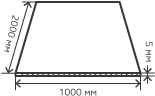 Лист нержавеющий  5х1000х2000  мм.  AISI 304 (08Х18Н10) горячекатаный,  матовый